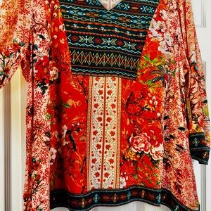 John Mark Multicolor Floral Blouse